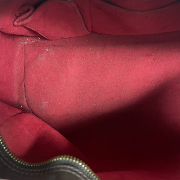 Louis Vuitton Damier Ebene Duomo Coated Canvas Top Handle Bag Brown - Picture 12 of 16